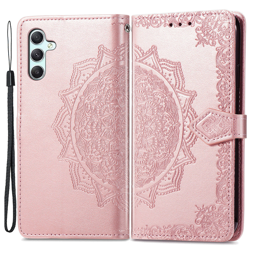 For Samsung Galaxy A34 5G Anti-Dust Wallet Phone Case PU Leather Stand Wallet Embossed Mandala Pattern Cover For Samsung Galaxy A34 5G Anti-Dust Wallet Phone Case PU Leather Stand Wallet Embossed Mandala Pattern Cover